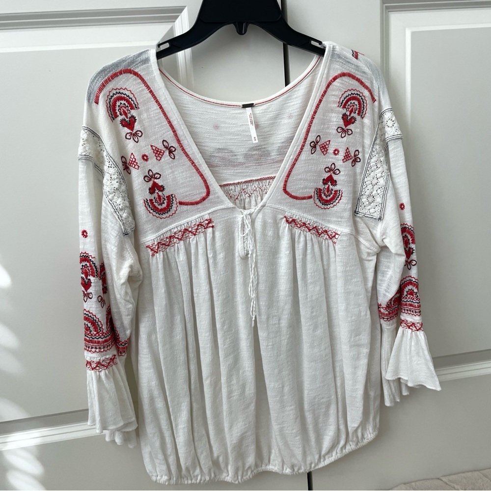 Free People Embroidered Top